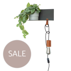 Stalen plankje 35cm + lamp