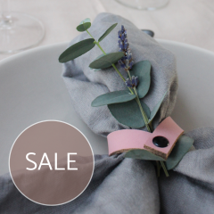 Leren servetringen 'V' - 3 stuks