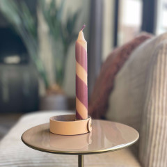 Leren kaarshouder - Circle | per stuk